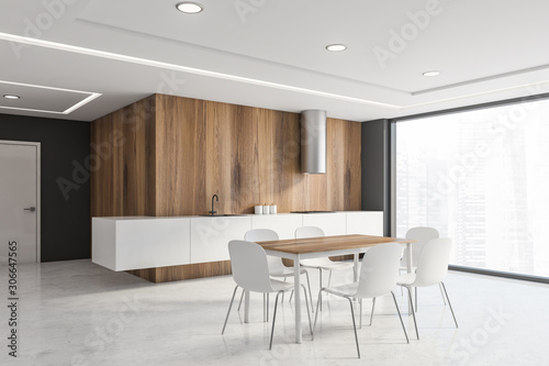 Wooden and gray loft kitchen corner © ImageFlow