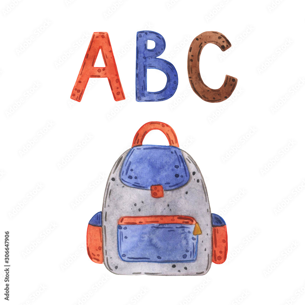 Fototapeta premium Subjects of study. Schoolboy lessons. School time, study.