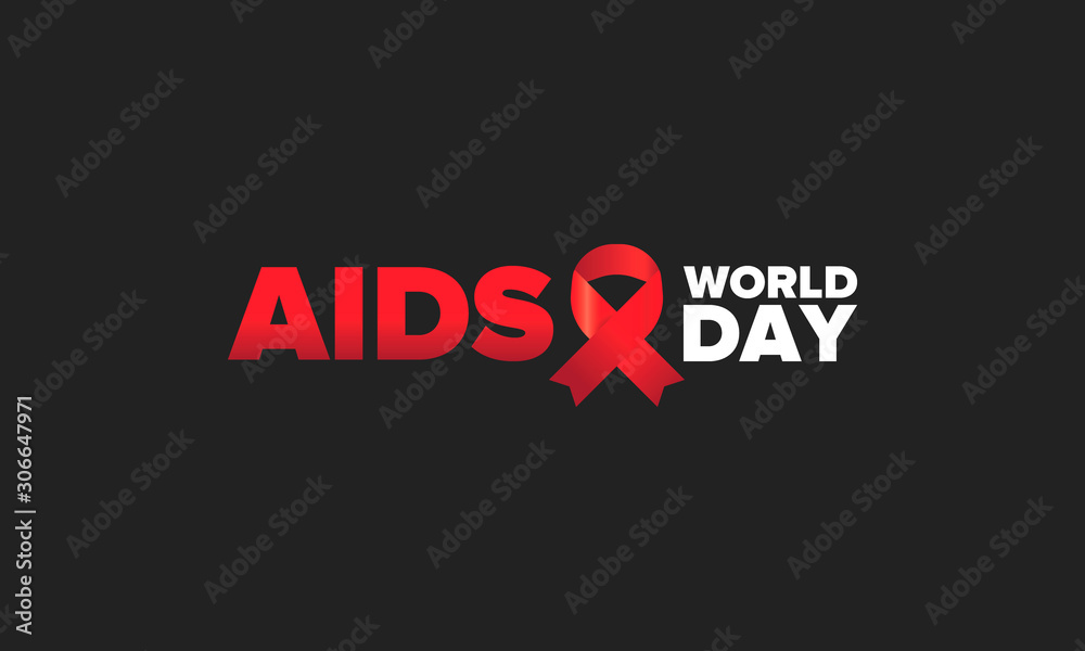 Obraz premium World Aids Day. Red ribbon symbol. Awareness and prevention hiv. Medical healthcare concept. Human support and protection. Celebrated annual in December 1. Poster, banner and background. Vector