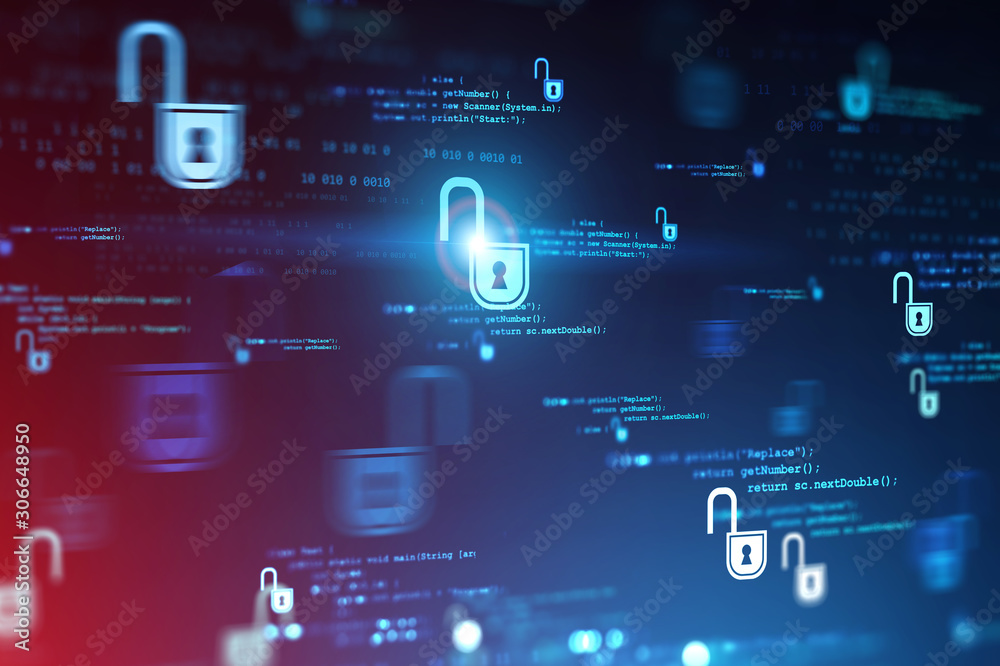 Red blue immersive cyber security interface Red blue immersive cyber security interface
