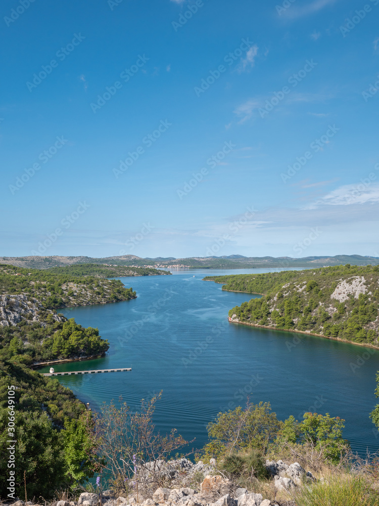 River Krka near Sibenik on the Adriatic Coast, Croatia