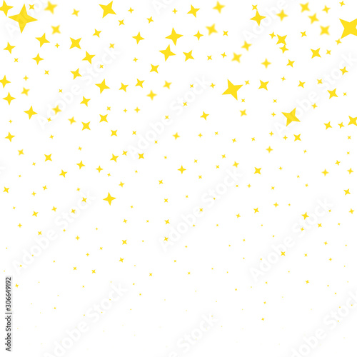 Stars vector. Falling gold texture. Confetti stars background.