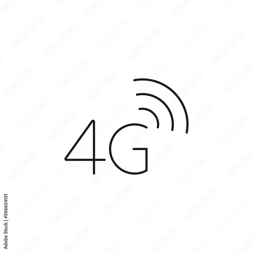 4g high speed communication - minimal line web icon. simple vector illustration. concept for infographic, website or app. 4g high speed communication - minimal line web icon. simple vector illustration. concept for infographic, website or app.