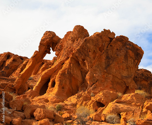 Elephant Rock in Valley of Fire near Overton, Nevada, U.S.A.
