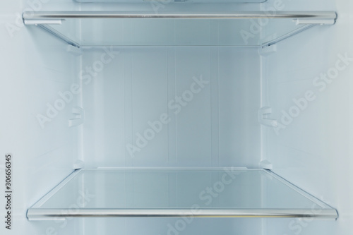 Wallpaper Mural Shelves of empty modern refrigerator, closeup view Torontodigital.ca