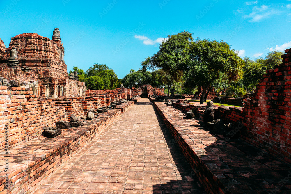 ancient temple in ayutthaya Thailand