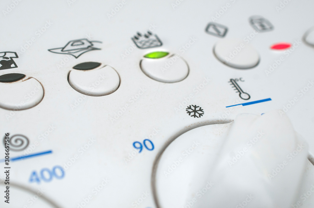 Cold wash program selector on a washing machine, shallow depth of field Cold wash program selector on a washing machine, shallow depth of field
