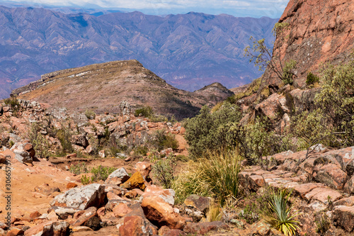 Rock and mountains at Ciudad de Itas  park at Torotoro in Bolivia. photo