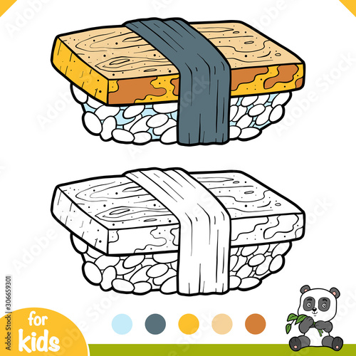 Coloring book, Egg sushi