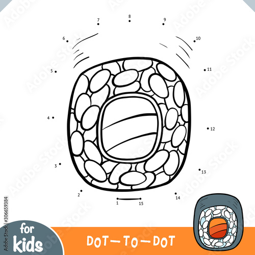 Numbers game, education game for children, Salmon sushi roll