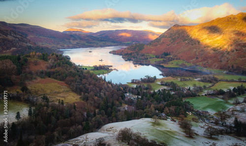 Sunset on Ullswater, Lake District photo