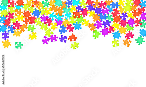 Business teaser jigsaw puzzle rainbow colors 