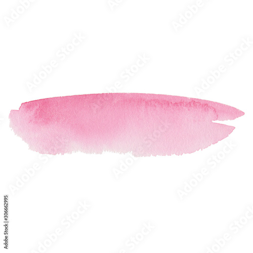 Watercolor pink texture for scrapbooking and craft. Watercolor stroke design, title