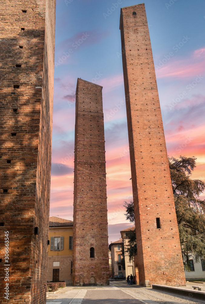 The three towers in Pavia