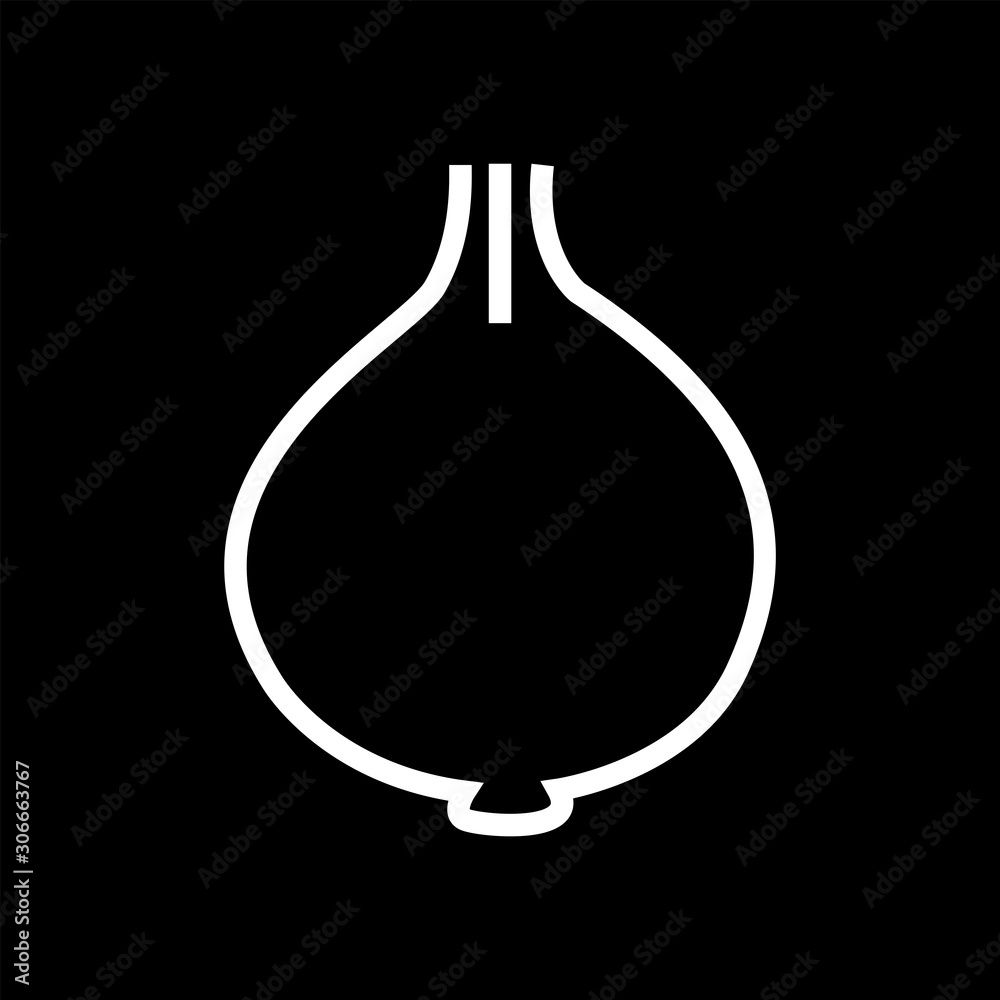 Garlic icon vector in simple style design Garlic icon vector in simple style design