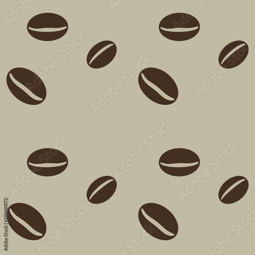 coffee beans pattern on gray background