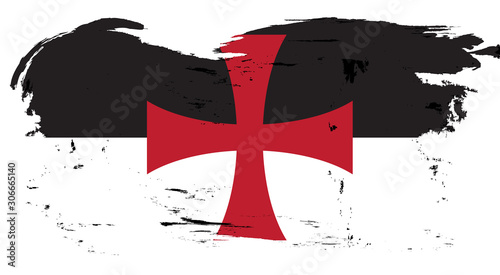 Standard Of The Knights Templar In Grunge