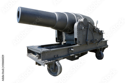 Fotografia old cannon isolated on white background