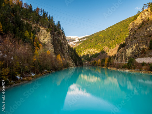 View from Pontlatzer Bridge to the Inn turquoise artificial lake © Wolfgang Hauke