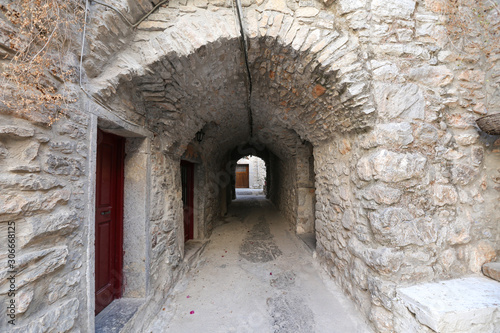 Traditional Street in Mesta  Chios Island  Greece