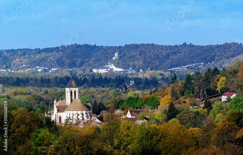 Vetheuil church in the French Vexin reional nature park