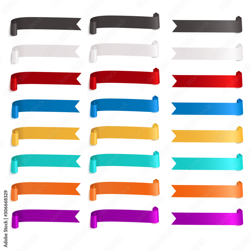 colorful ribbon banner flags set. Retro elements collection for design. colorful ribbon banner flags set. Retro elements collection for design.