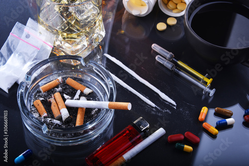 Addictive substances, including alcohol, cigarettes and drugs