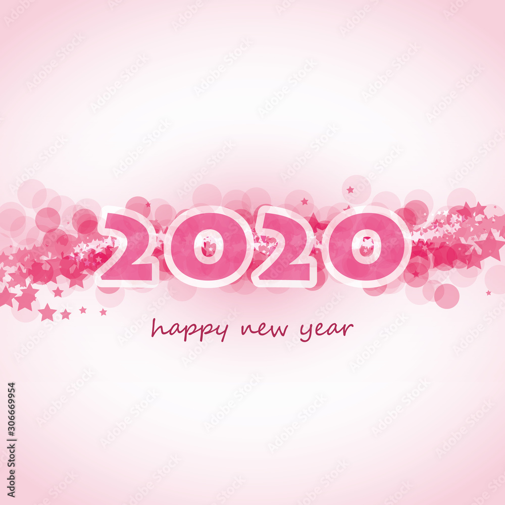 Best Wishes - New Year Card, Cover or Background Template - 2020