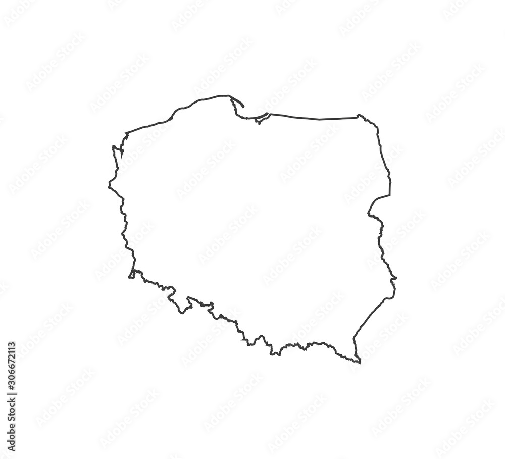 Poland map on white background. Vector illustration. Poland map on white background. Vector illustration.