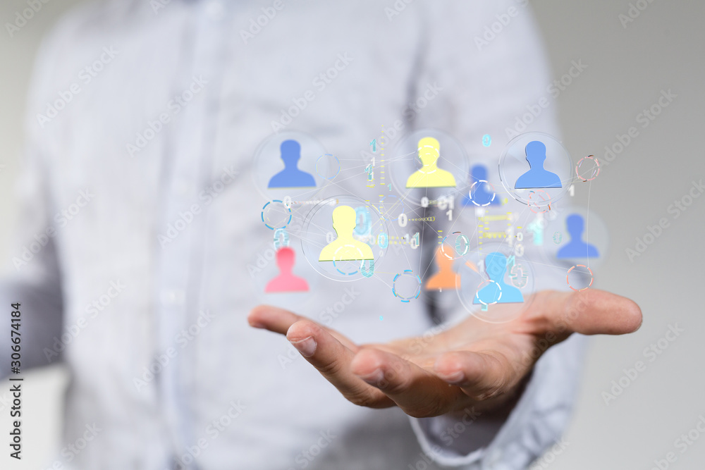 abstract social network scheme, which contains business people