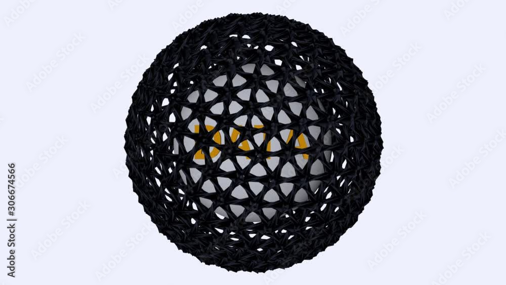 3D animation concept of data corruption and damage inside computer ...