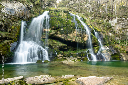 Slap Virje Waterfall Virje in northern Slovenia in the Soca region located near Bovec.