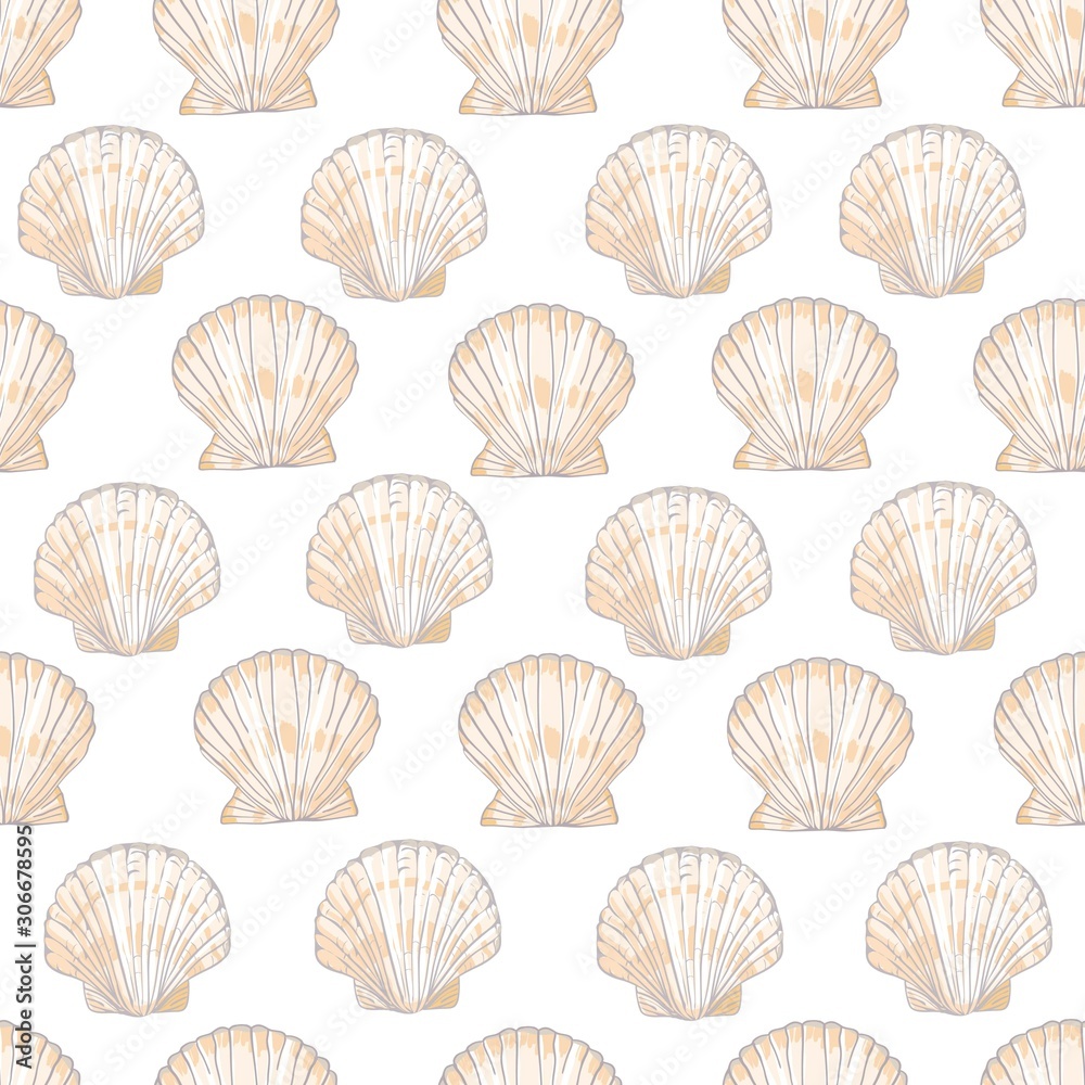 seamless vector pattern with seashells and starfish seamless vector pattern with seashells and starfish