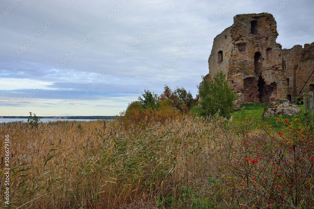 The ruins of Toolse Castle in Estonia in autumn. The ruins of Toolse Castle in Estonia in autumn.