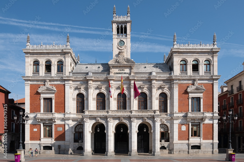 Town hall at the mainsquare of Valladolid, Spain