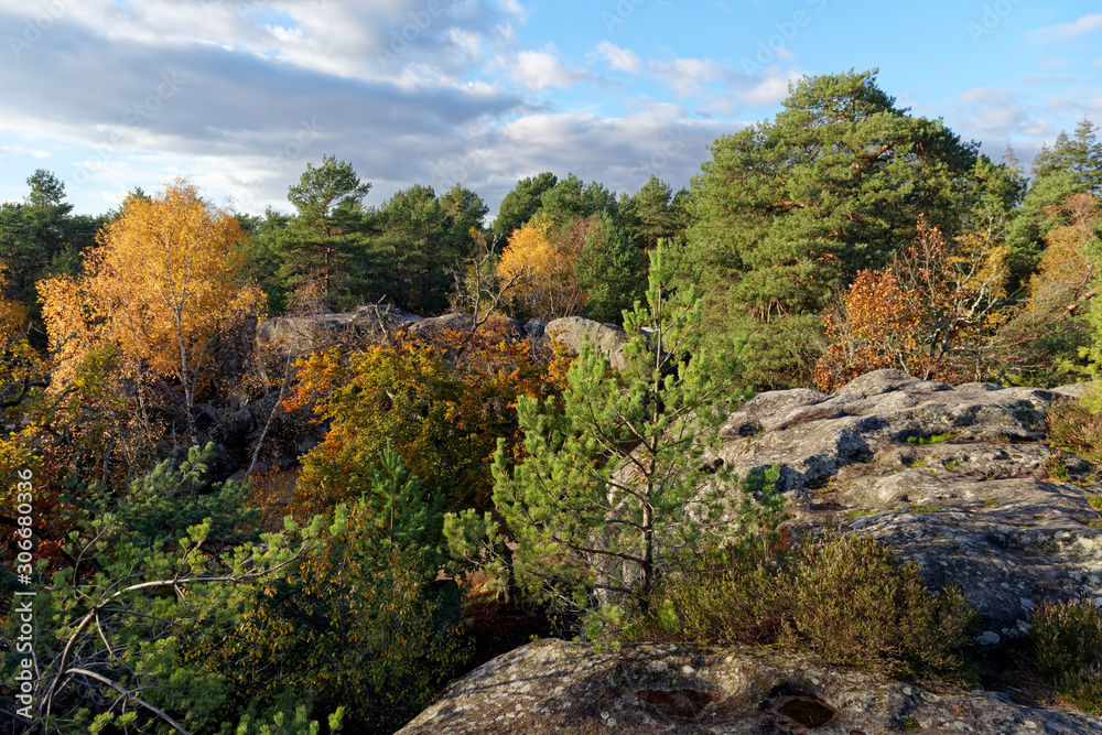 Gorges de Franchard in the french Gatinais regional nature park