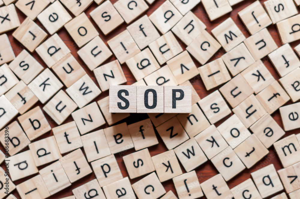 SOP Standard Operating Procedure Word Concept On Cubes Stock Photo 