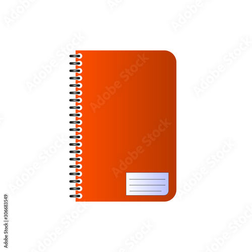 Spiral notebook icon. Office product. Vektor illustration.