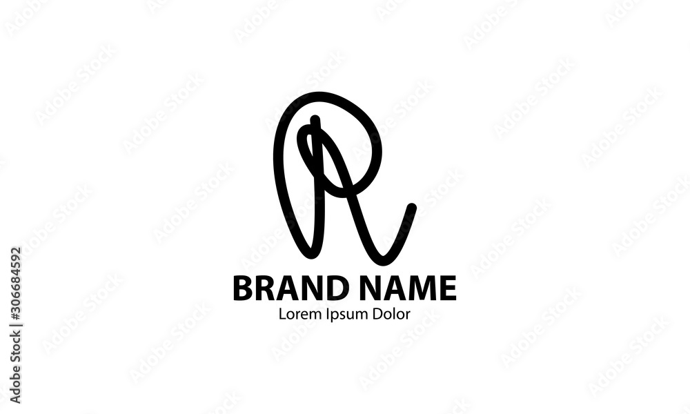 abstract logo template with a line style abstract logo template with a line style