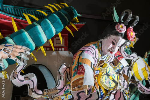 Slika na platnu AOMORI, JAPAN - October 23 2017 : Lantern float for Nebuta Festival, Nebuta festival is held annually from August 2-7 in Aomori, Japan