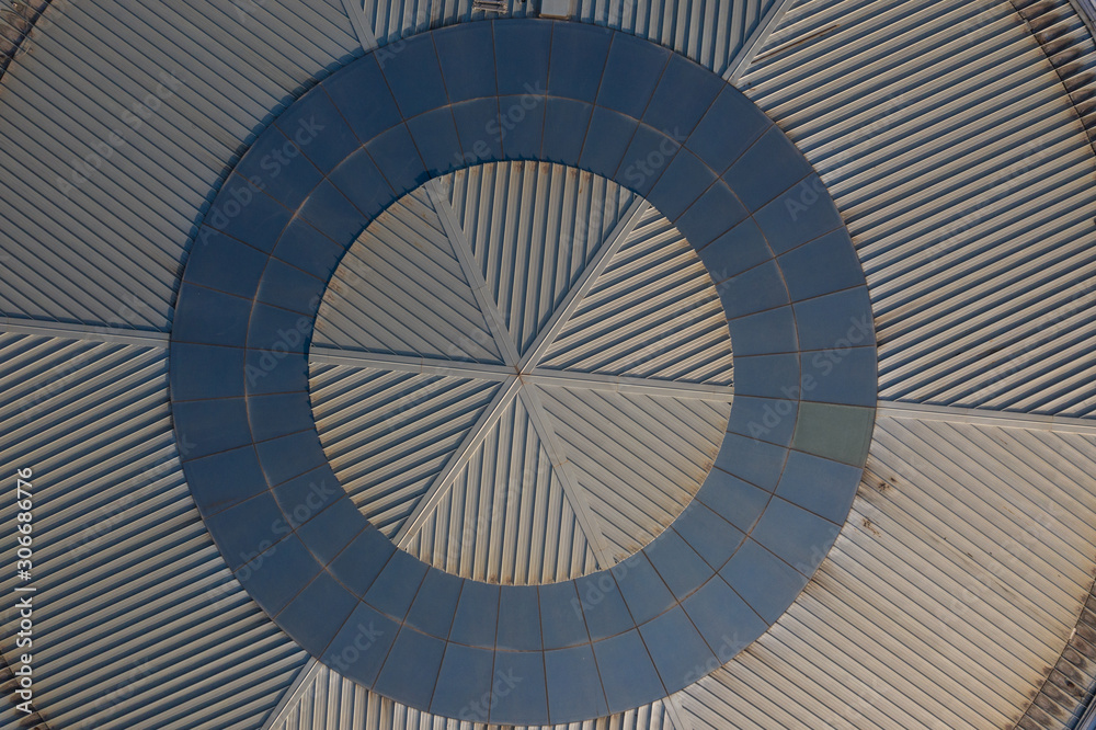 Naklejka premium Modern building steel frame dome texture