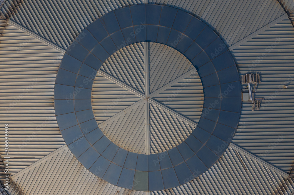 Naklejka premium Modern building steel frame dome texture