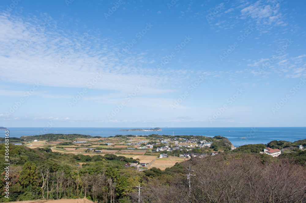 加部島から眺める小川島
