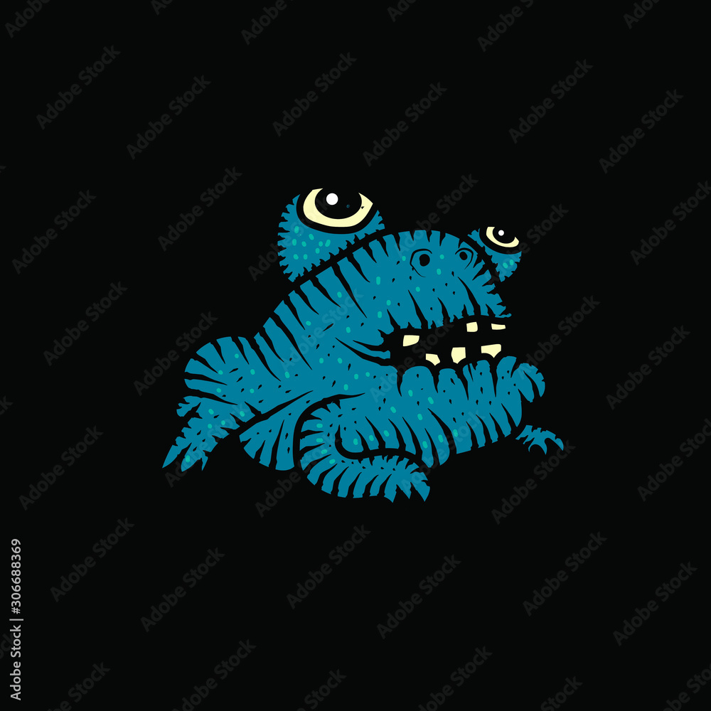 Obraz premium A cartoon illustration of a frog looking mad