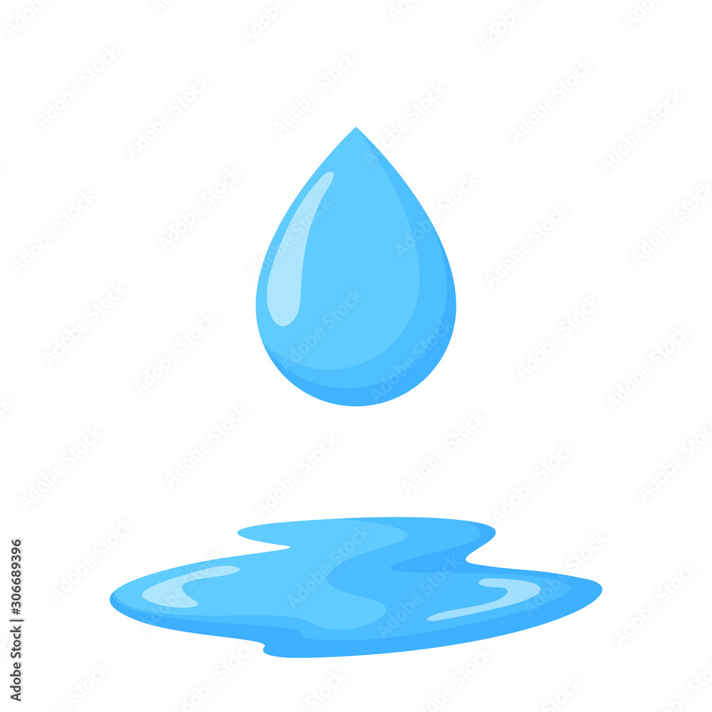 Vector of water droplets falling down to the ground. Water saving concept. Vector of water droplets falling down to the ground. Water saving concept.