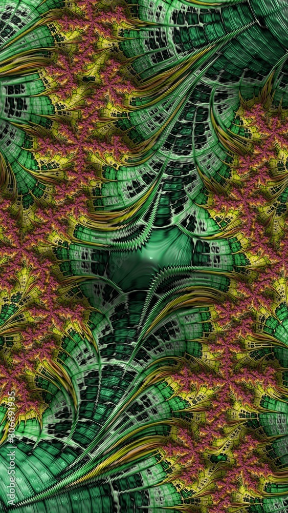 Fototapeta premium Artfully 3D rendering fractal background
