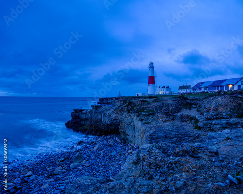 Portland Bill Light house on the Jurassic coast in Dorset, UK