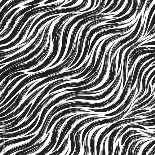 Seamless vector pattern of black diagonal stripes on a white background. Texture for fabric or packaging smooth lines isolated on a white background with torn edges