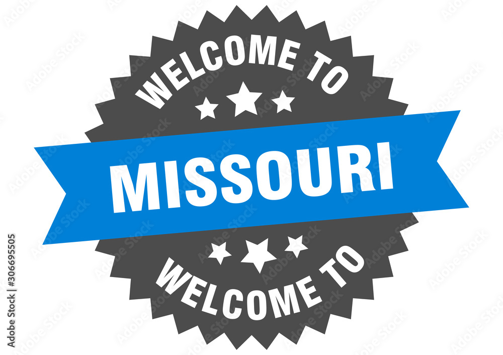 Fototapeta premium Missouri sign. welcome to Missouri blue sticker