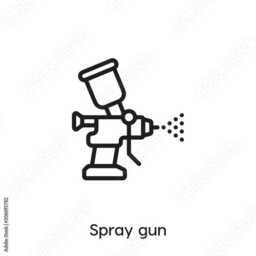 spray gun icon vector. Airbrush icon vector symbol illustration. Modern simple vector icon for your design. spray gun icon vector	